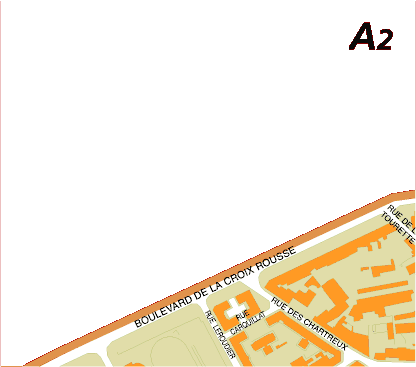 Le plan de Lyon, les Pentes de la Croix-Rousse