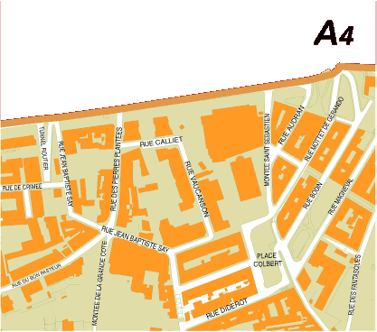 Le plan de Lyon, les Pentes de la Croix-Rousse