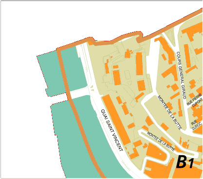 Le plan de Lyon, les Pentes de la Croix-Rousse