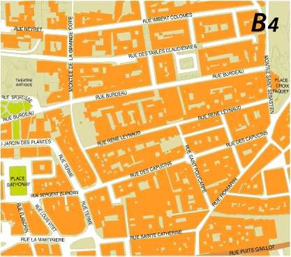 Le plan de Lyon, les Pentes de la Croix-Rousse